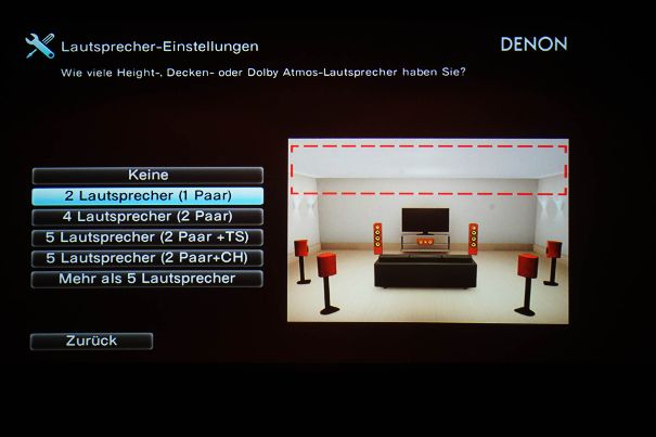 Umfangreiche Möglichkeiten für das Speaker-Setup: 13.2 Kanäle stehen zur Verfügung!