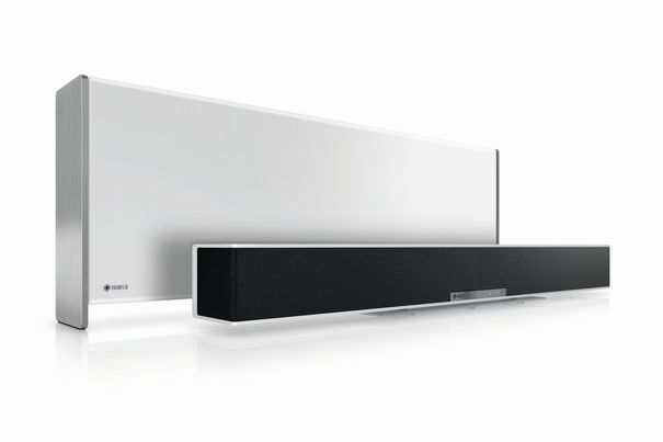 Das Duo aus Soundbar und Subwoofer sorgt für perfekten Kino-Sound und ist als Musikspieler auch multiroomtauglich.