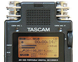 Der DR-100 von Tascam bietet professionelle Qualitäten.